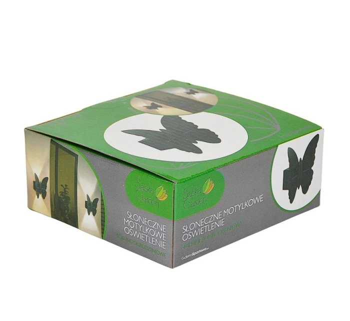 SOLÁRNÍ NÁSTĚNNÁ LAMPA BUTTERFLY 2LED