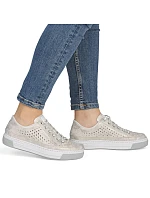 Dámská ažurová pohodlná měkká béžová obuv Rieker L8849-60