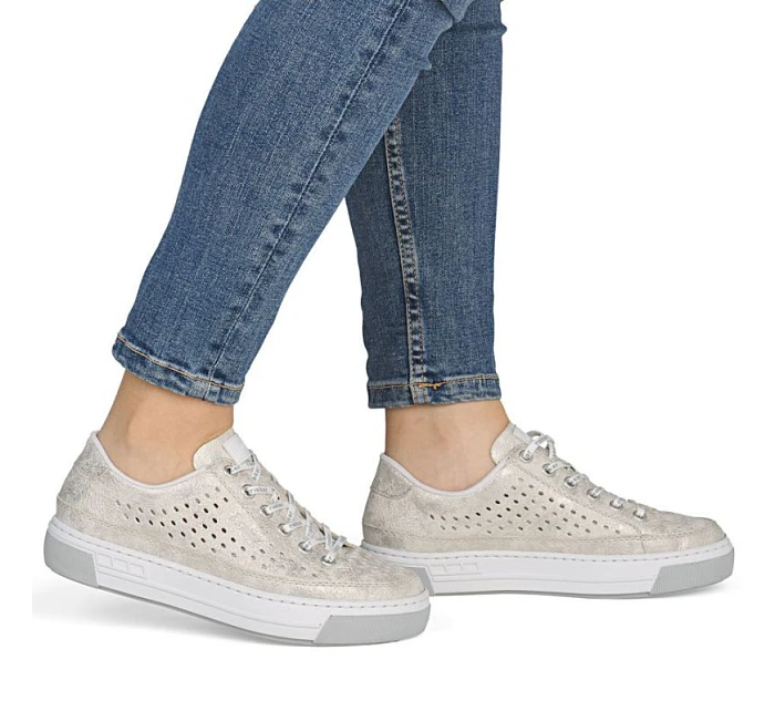 Dámská ažurová pohodlná měkká béžová obuv Rieker L8849-60