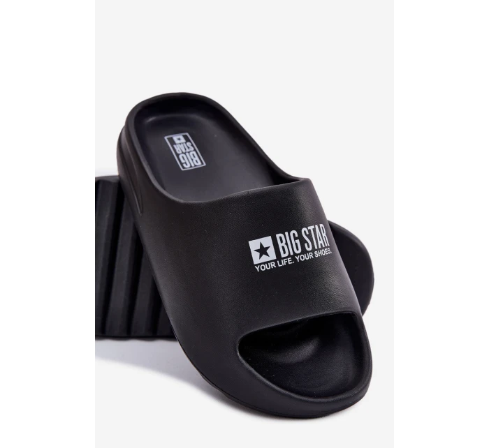 Pěnové Pantofle Pánské S Logem Big Star RR174A012 Černé Pěnové Pantofle Pánské S Logem Big Star RR174A012 Černé