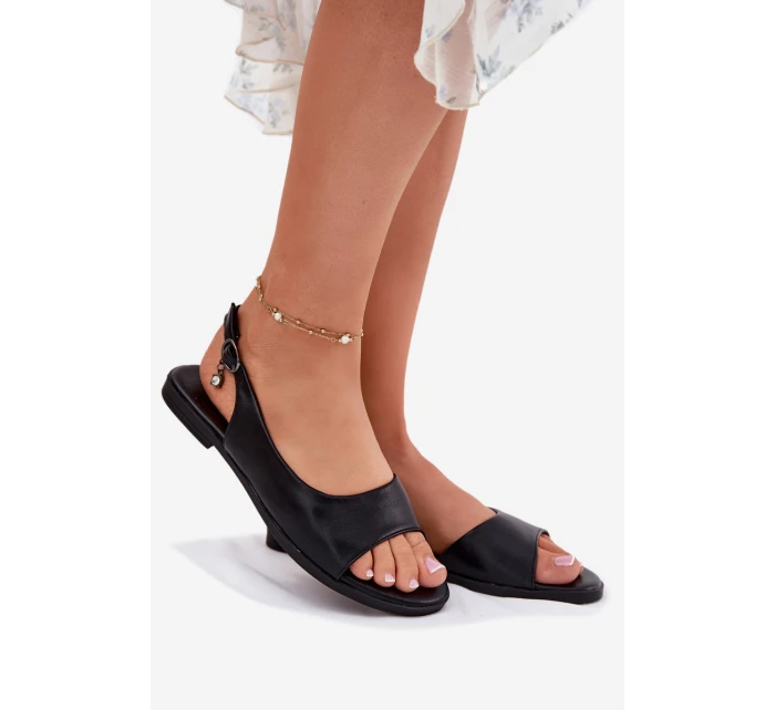 Dámské Sandály Na Ploché Podešvi Černé Weanise Dámské Sandály Na Ploché Podešvi Černé Weanise