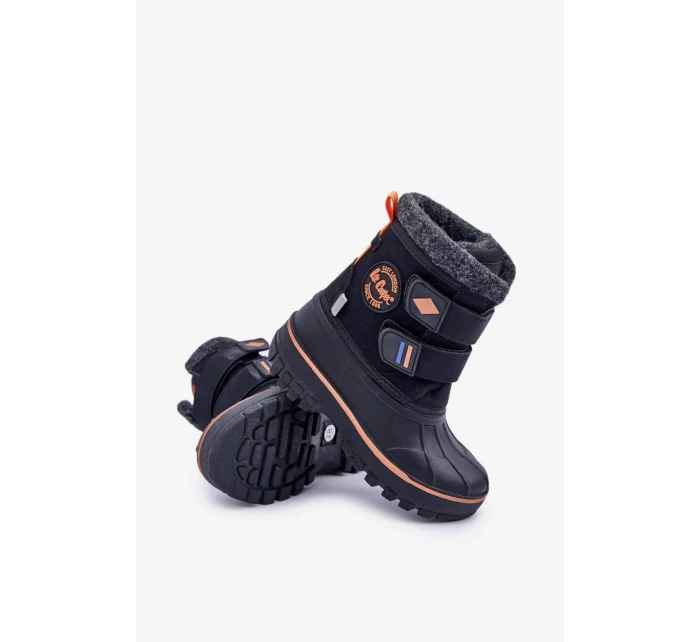 Dětské sněhule na suchý zip Lee Cooper – černé Dětské sněhule na suchý zip Lee Cooper – černé