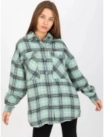 Dámská košile DN KS 3967.92 Mintová s černou - FPrice