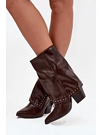 Dámské kovbojky D8259 hnědé - Sweet Shoes