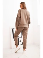 Dámský set máslový s třásněmi na rukávech fango Dámský set máslový s třásněmi na rukávech fango