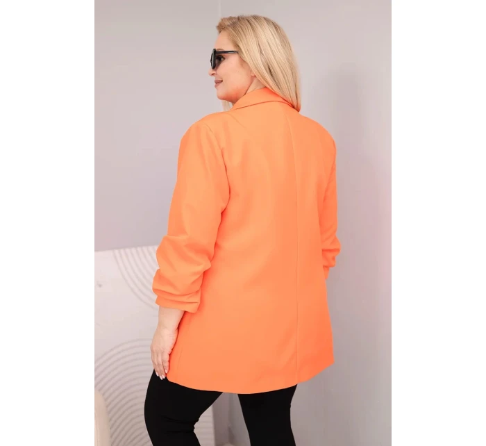 Dámské elegantní sako pro model 22036039 oranžové - K-Fashion