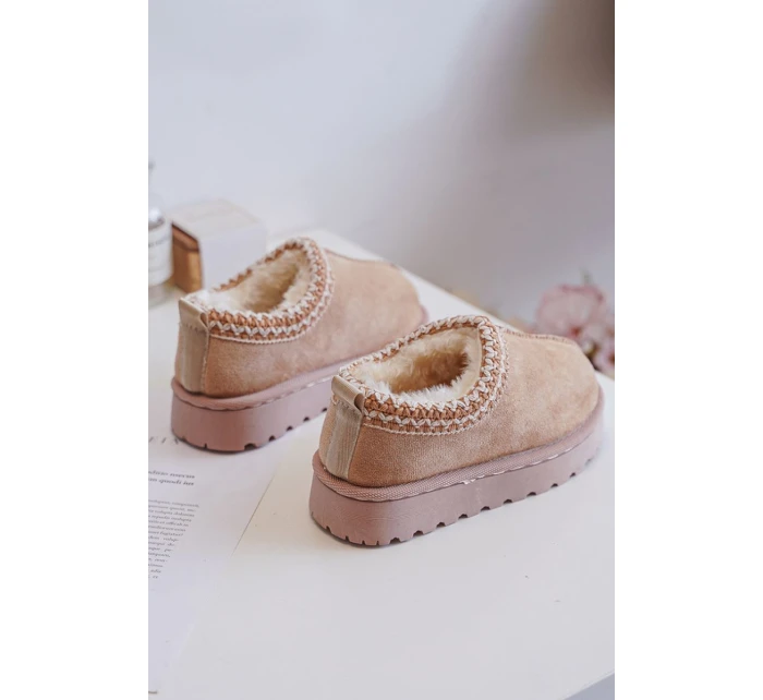 Sněhule Dětské Kotníkové Na Platformě Zateplené Kožešinou Béžové Vilabria Sněhule Dětské Kotníkové Na Platformě Zateplené Kožešinou Béžové Vilabria