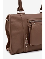 Velká taška z imitace kůže Taupe model 22220877 - Flora&Co