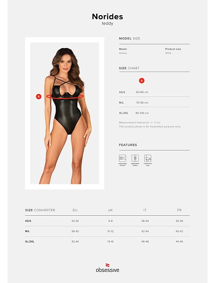 Elegantní body model 18866179 teddy - Obsessive