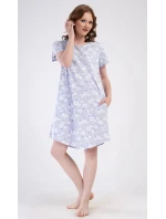 Dámské domácí šaty Nature modro-bílé - Vienetta