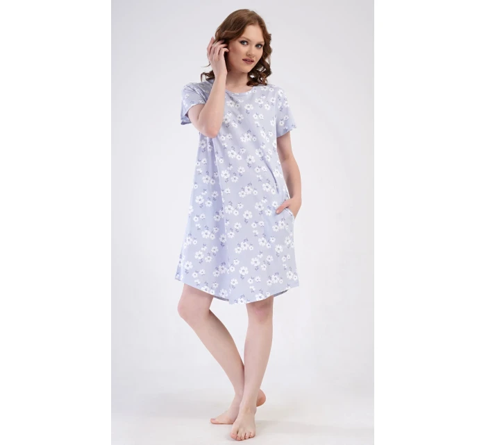 Dámské domácí šaty Nature modro-bílé - Vienetta