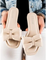 Komfortní dámské  nazouváky hnědé bez podpatku