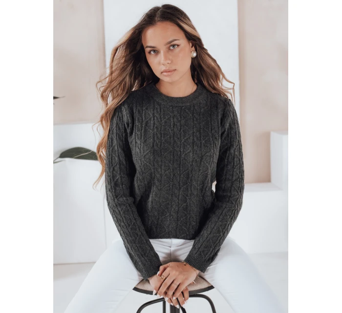 Dámský svetr tmavě šedý Dstreet model 21991017 - FashionStreet