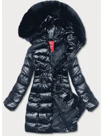 Tmavě modrá vypasovaná dámská zimní bunda model 21246880 - LHD