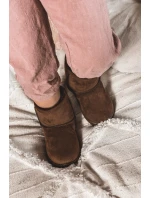 Dětské Teplé Sněhule Semišové Hnědé model 21564106 - Boto Dětské Teplé Sněhule Semišové Hnědé model 21564106 - Boto