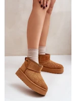 Sněhule se zdobením na platformě Big Star OO274A104 Camel Sněhule se zdobením na platformě Big Star OO274A104 Camel