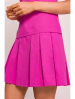 model 20970490 Džínové šaty se záhyby růžové - Moe