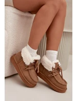 Dámské sněhule D.Franklin z přírodního semiše – camel Dámské sněhule D.Franklin z přírodního semiše – camel