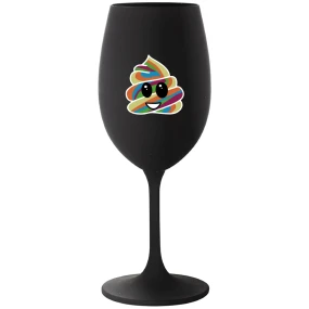 DUHOVÉ VESELÉ EE - čierny pohár na víno 350 ml DUHOVÉ VESELÉ EE - čierny pohár na víno 350 ml