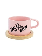 DALŠÍ NA PIČU DEN - růžový hrníček makronka 200 ml