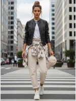 Dámská kožená bunda černá FashionStreet TY5539 Dámská kožená bunda černá FashionStreet TY5539