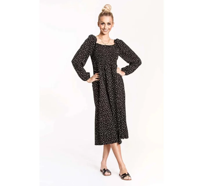 Černé dámské šaty se spuštěnými rameny Ann Gissy (DLY018) Černé dámské šaty se spuštěnými rameny Ann Gissy (DLY018)