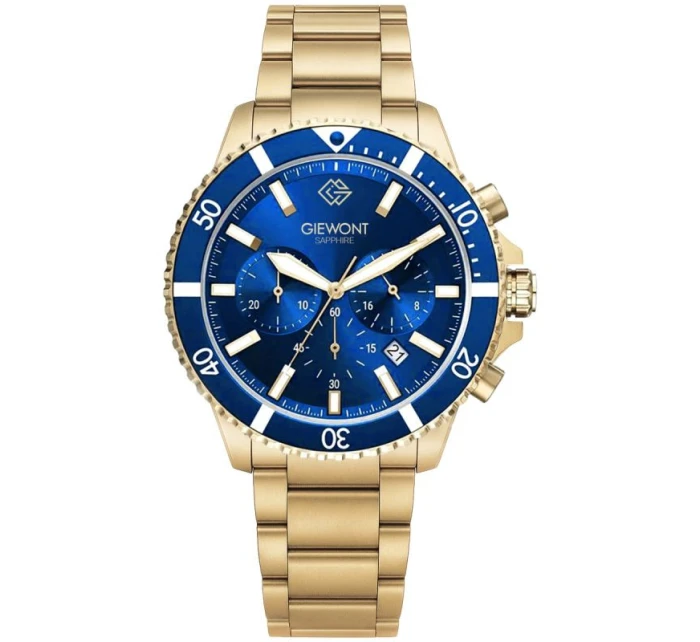 Pánské hodinky Giewont Chronograph Sapphire Gold Blue GW3970-B6 Pánské hodinky Giewont Chronograph Sapphire Gold Blue GW3970-B6