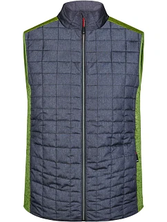 Daiber JN 740 Pánská pletená hybridní vesta 02.0740 kiwi melange/anthracite melange