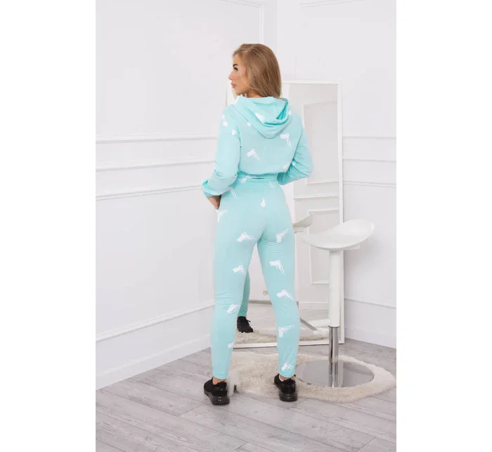 Sada s potiskem pistole mint Sada s potiskem pistole mint