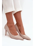 Dámské lodičky z eko kůže béžové model 21711389 - Boto