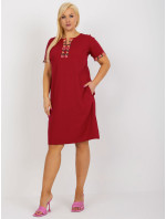 Sukienka LK SK model 18487419 ciemny czerwony - FPrice
