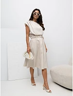 Sukienka MI SK  jasny beżowy model 22123726 - FPrice