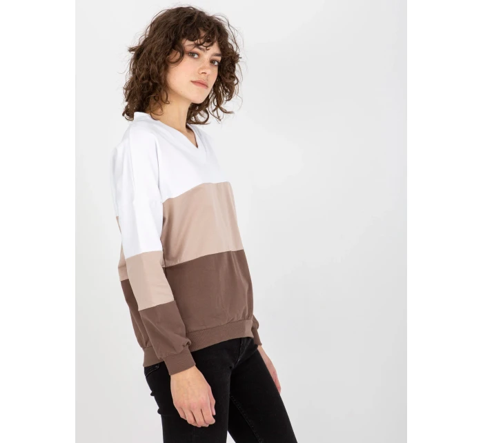 Mikina RV BL 8328.65P bílo-hnědá