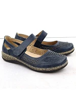 Dámská obuv na suchý zip tmavě modrá model 22073745 - Unisoft