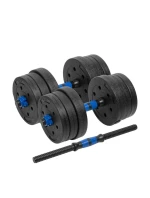 Nastavitelné bitumenové činky s konektorem 2x10 kg REBEL ACTIVE Nastavitelné bitumenové činky s konektorem 2x10 kg REBEL ACTIVE