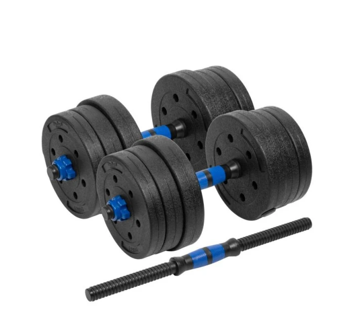 Nastavitelné bitumenové činky s konektorem 2x10 kg REBEL ACTIVE Nastavitelné bitumenové činky s konektorem 2x10 kg REBEL ACTIVE