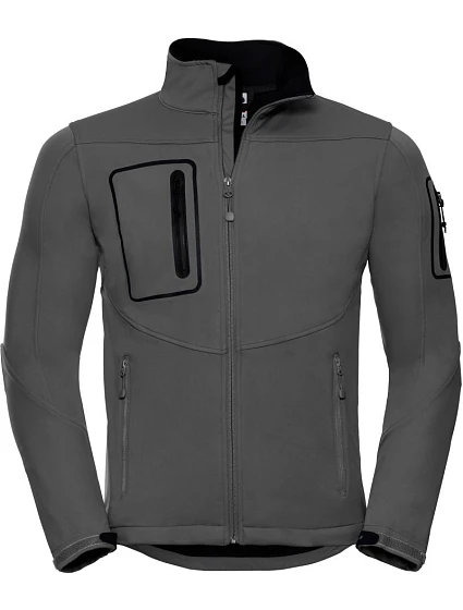 Russell Athletic 520M Pánská 3-vrstvá sportovní softshell bunda 10.520M titanium Russell Athletic 520M Pánská 3-vrstvá sportovní softshell bunda 10.520M titanium