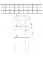 model 21470790 Šaty s výstřihem červené - STYLOVE