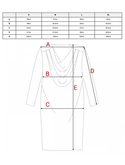 model 21470790 Šaty s výstřihem červené - STYLOVE
