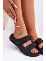 Dámské pěnové pantofle na suchý zip Big Star – černé Dámské pěnové pantofle na suchý zip Big Star – černé