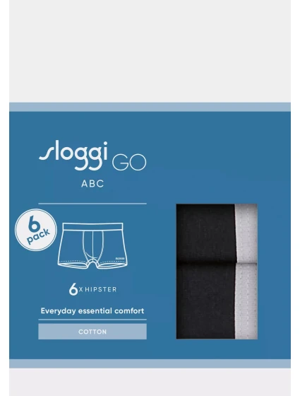 sloggi men GO ABC 2.0 Hipster 6P - BLACK - SLOGGI BLACK - SLOGGI