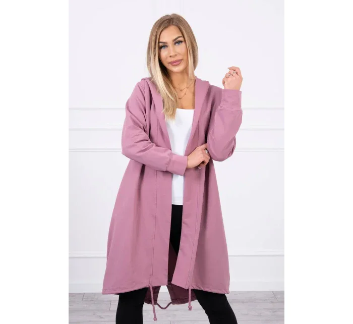 Tmavě růžová bunda s potiskem