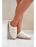 Kožené Teplé Pantofle Dámské Béžové model 21677604 - Boto