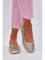 Kožené Lehké Baletky Zlaté model 21697017 - EVENTO