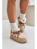 Nízké Sněhule Na Platformě S Kožešinou D.Franklin Béžové