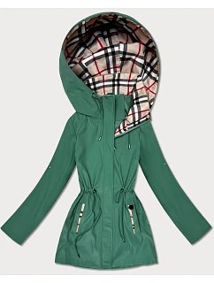Dámská zelená kostkovaná bunda Goodlookin (KK60411-2#)