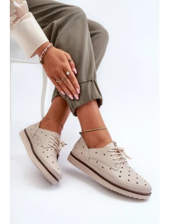 Bílé dámské kožené polobotky model 21655704 - S.Barski