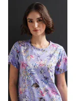 Dámská noční košile s krátkým rukávem model 19902956 - Vienetta Dámská noční košile s krátkým rukávem model 19902956 - Vienetta