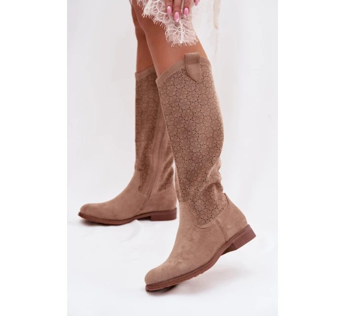 Ažurové kozačky  model 224443 Step in style