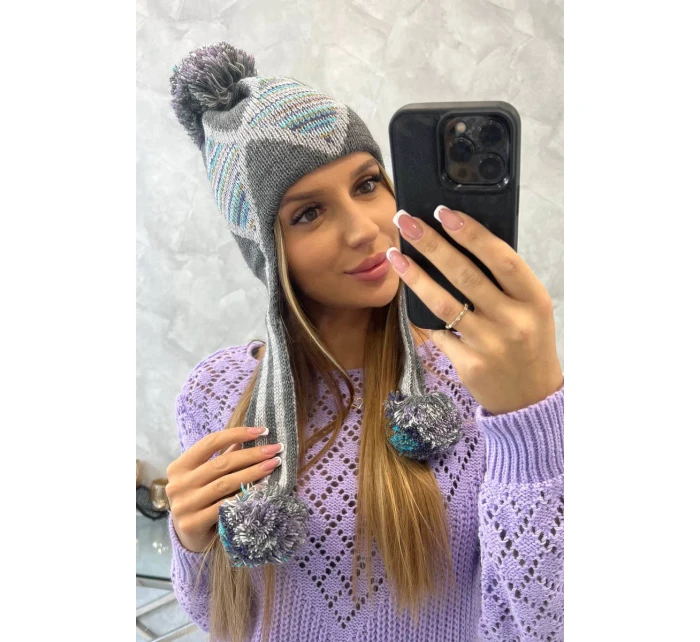 Dámská klapka na uši Eunika K322 graphite